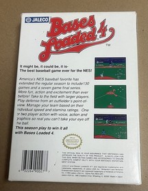 BASES LOADED 4 Game complete with Box & Manual Nintendo NES