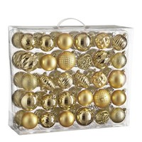 Mica Decorations Weihnachtsbaumkugeln-Set - 60 StüCk - Ø7 Cm - Bruchfest - Gold