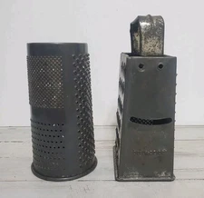 Vintage Cheese Graters Lot Of 2 Metal Graters: Brite-Pride & Unbranded