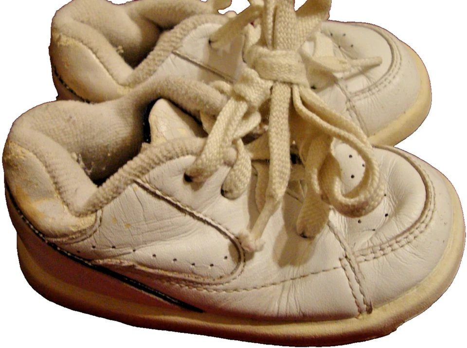 Zapatos Tenis STRIDE RITE Niños Blancos con Cuero Azul Con Cordones Talla 5W 319 Foto 2 de 4