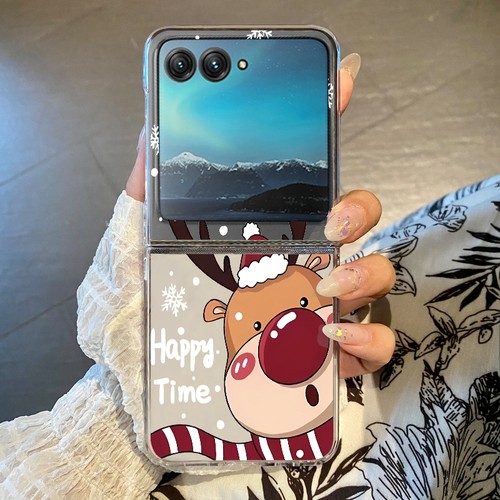For Motorola Razr 40 50 Ultra 50 40 Clear Christmas Hard Shockproof Case Cover - Picture 12 of 16