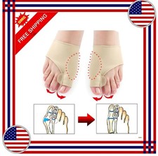2Pcs Big Toe Bunion Corrector Splint Straightener Foot Pain Relief Hallux Valgus