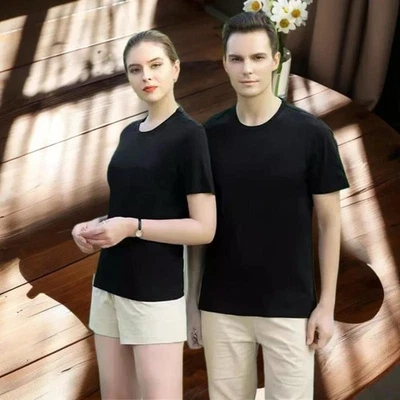 Sports Black Quick-drying T-Shirt Unisex Short Sleeves Top Tees Mourning Clothes - Bild 1 von 4