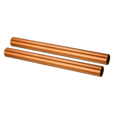 2Pcs Relay Track Baton Aluminum Sports Tube Field Running Race Stick Gold