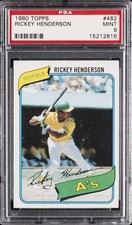 1980 TOPPS #482 RICKEY HENDERSON PSA 9