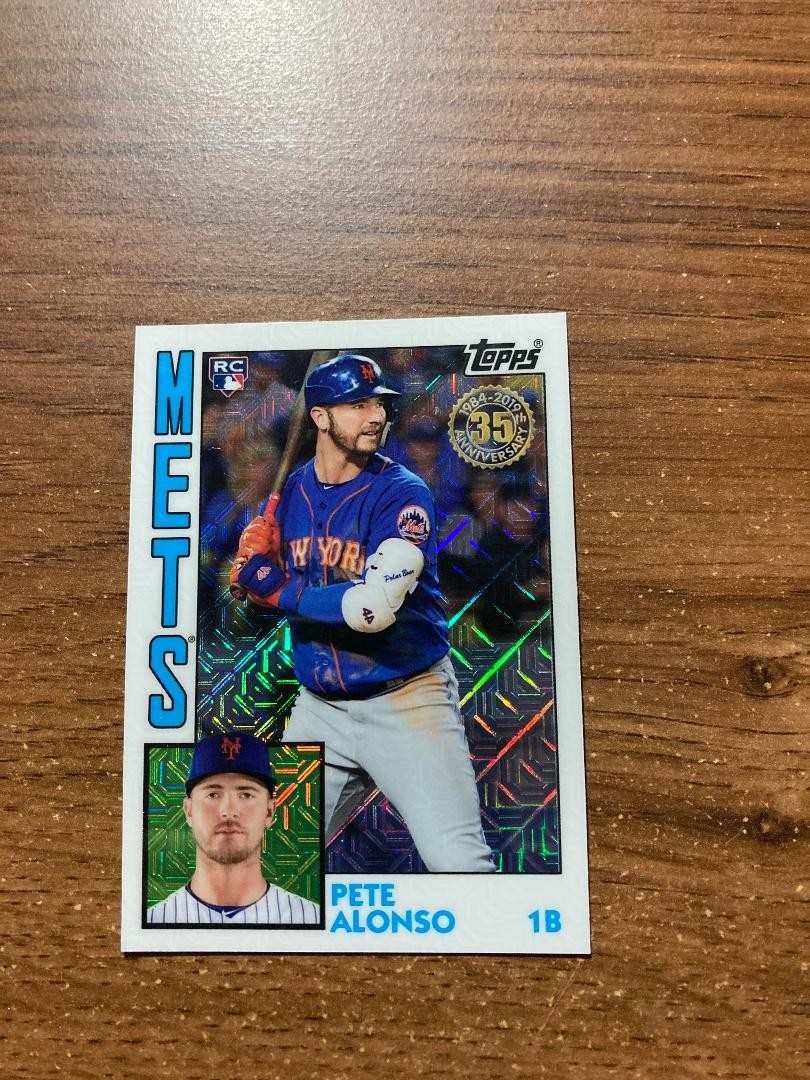 2019 Update Silver Pack 1984 Topps Baseball Chrome Pete Alonso Rookie #24