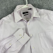BOSS Hugo Boss Mens 16 32/33 Shirt Lavender Stripe Classic Fit