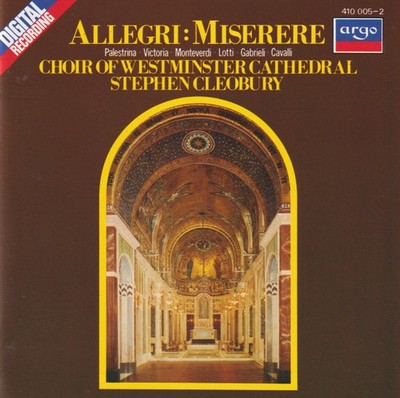 Gregorio Allegri - Miserere (CD 1983) VGC