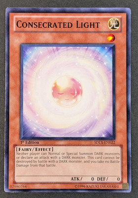 Yugioh TCG - 1x Consecrated Light - SDLS-EN022 - LP - 1st Edition - Common 2011
