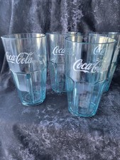 4 Coca-Cola 22oz. Jade Clear Tumblers-Cups