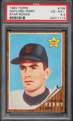 1962 Topps #199 Gaylord Perry Rookie PSA 4.5 VG-EX+ HOF