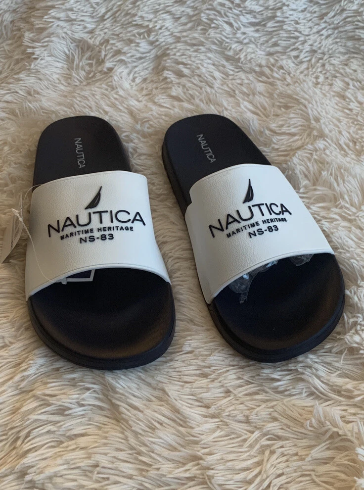 Men’s Slides Size 10 Nautica PORTER Style# KM1281 White