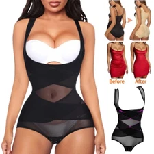 Womens Slim Full Body Shaper Firm Belly Control Shapewear Waist Trainer Bodysuit