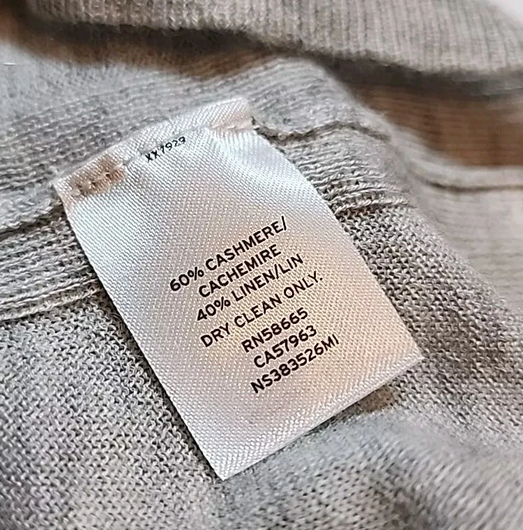 Camiseta sin mangas Nordstrom Signature mezcla de lino cachemir tejida talla L dobladillo asimétrico Foto 4 de 4