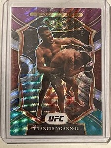 Francis Ngannou UFC 2021 Panini Select Concourse Tri Color Prizm Card #92 Champ