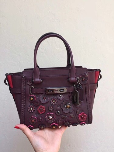 NWT! Vintage coach tea rose Swagger21 Bag - Picture 1 of 8