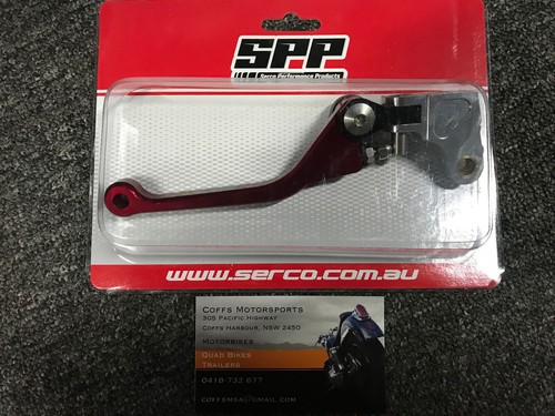 RED SPP Unbreakable Folding Clutch Lever Fits HONDA CRF250X 2012 2013 2014 2015 - Picture 7 of 11