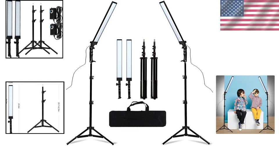 Pro LED Fill Light Kit with Adjustable Color and Brightness for Photos & Video - Image 2 of 4