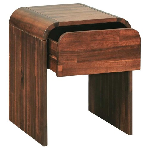 Solid Acacia Wood Bedside Table Timber Side Cabinet Storage Drawers Nightstand - Picture 3 of 5