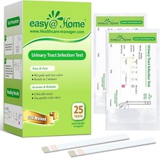 Easy Home UTI Test Strips 25 Ct   Urinary Tract Infection Home Urine Test Kit