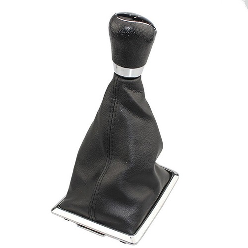 5 Speed Leather Shifter Shift Knob with Boot Cover For Ford Focus MK2 2005-2012 - Picture 4 of 10