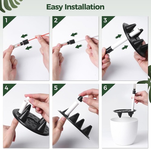 Selbstwässernder Blumentopf mit Wasseranzeiger Weiß Blumentopf Set 4er Set Selbs - Bild 4 von 9