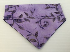 Purple Floral X Small Over the Collar Dog / Cat Bandana Pet Fashion Accessory
