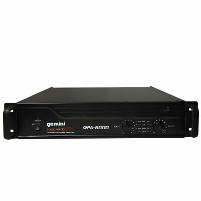 Gemini Pro GPA-6000 5000W 2 Channel Power DJ Amplifier 2U Rack