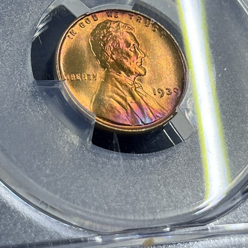 1939 LINCOLN CENT PCGS MS67+RD LOT Z 29 - Picture 5 of 10