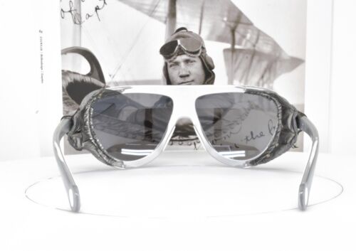 MONCLER Frost Silver Sunglasses Leather Shield Ski Trekking Hiking 89/20C - Picture 4 of 17