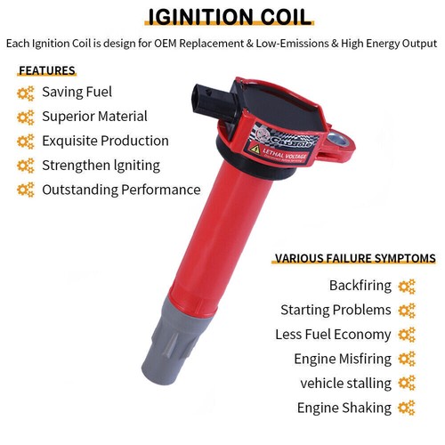 6 Pack Ignition Coils & Spark Plugs For 2006-2010 Dodge Charger 2.7L 3.5L UF502 - Picture 8 of 15