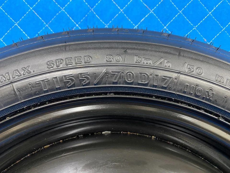 Neumático de repuesto compacto OEM 07-17 Toyota Camry 17x4 rueda de acero T155/70D17 Foto 3 de 4