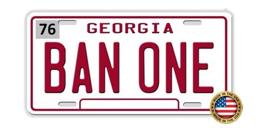 BAN ONE Smokey and The Bandit Georgia 2 Aluminum License Plate Tag Burt Reynolds - Picture 6 of 6
