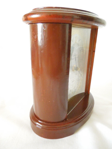 Quartz Shelf Clock Wood Glass Lens Inspirational Design New Movement Made in USA - Picture 4 of 10
