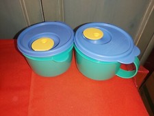 lot  2 mug bol chrystalwave 460 ml tupperware pour réchauffé soupe micro onde 
