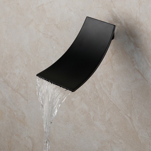 3 PCs Wall Mount Bathtub Mixer Control Valve Black Faucet Hand Held Shower Taps - Bild 4 von 9