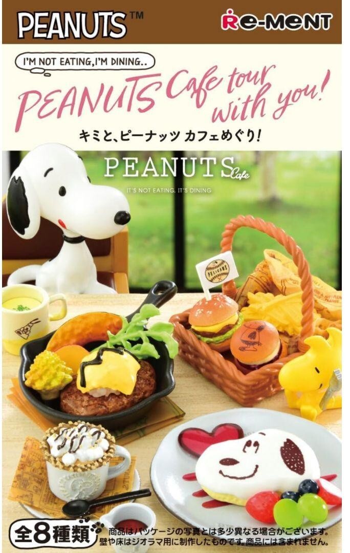 Snoopy Re-Ment Peanuts Cafe Tour With You Set of 8 Complete