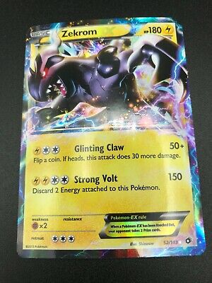 Zekrom EX ULTRA RARE 52/113 BW Legendary Treasures Pokemon card TCG NM HOLO  2013