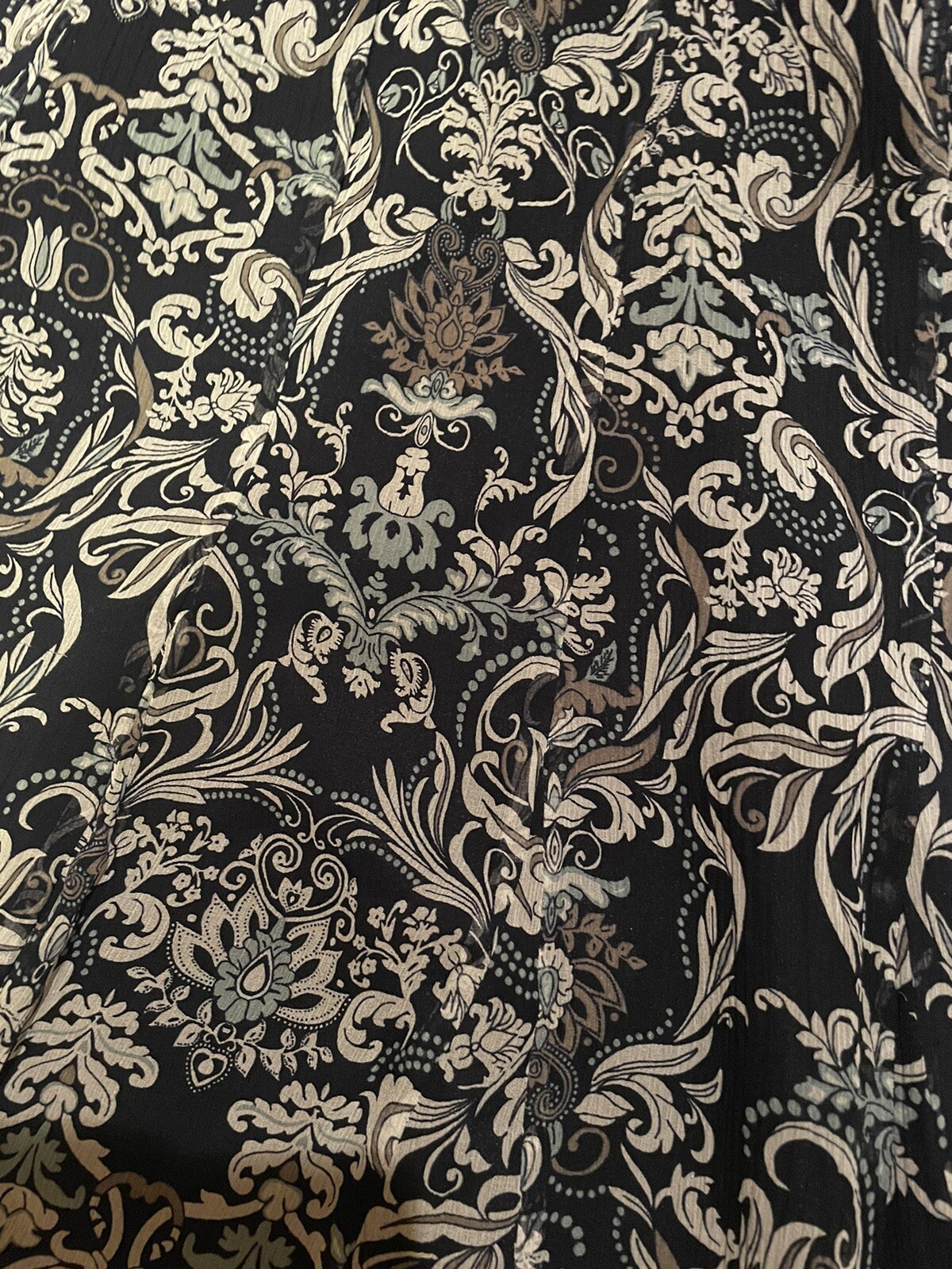 Pendleton Beautiful Lined  100% silk Navy Blue Pr… - image 2