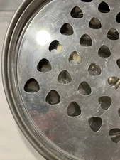 Church Communion Service Tray Round Holder Vintage Aluminum 12.75" Unbranded