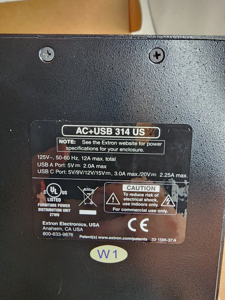 Extron AC+USB 314 US Power Adapter 60-1891-01 Open Box No Manual - Image 3 of 4