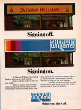 Sherwin Williams Paint Store Redesign 1974 Vintage Color Print Ad