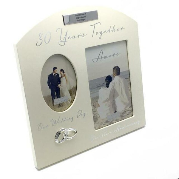 Personalised Pearl 30th Wedding Anniversary Multi Photo Picture Frame