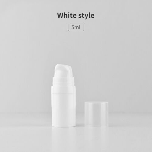 5/10/15ml Empty Airless Pump Bottles Mini Lotion Vacuum Cosmetic Containers - Picture 23 of 23