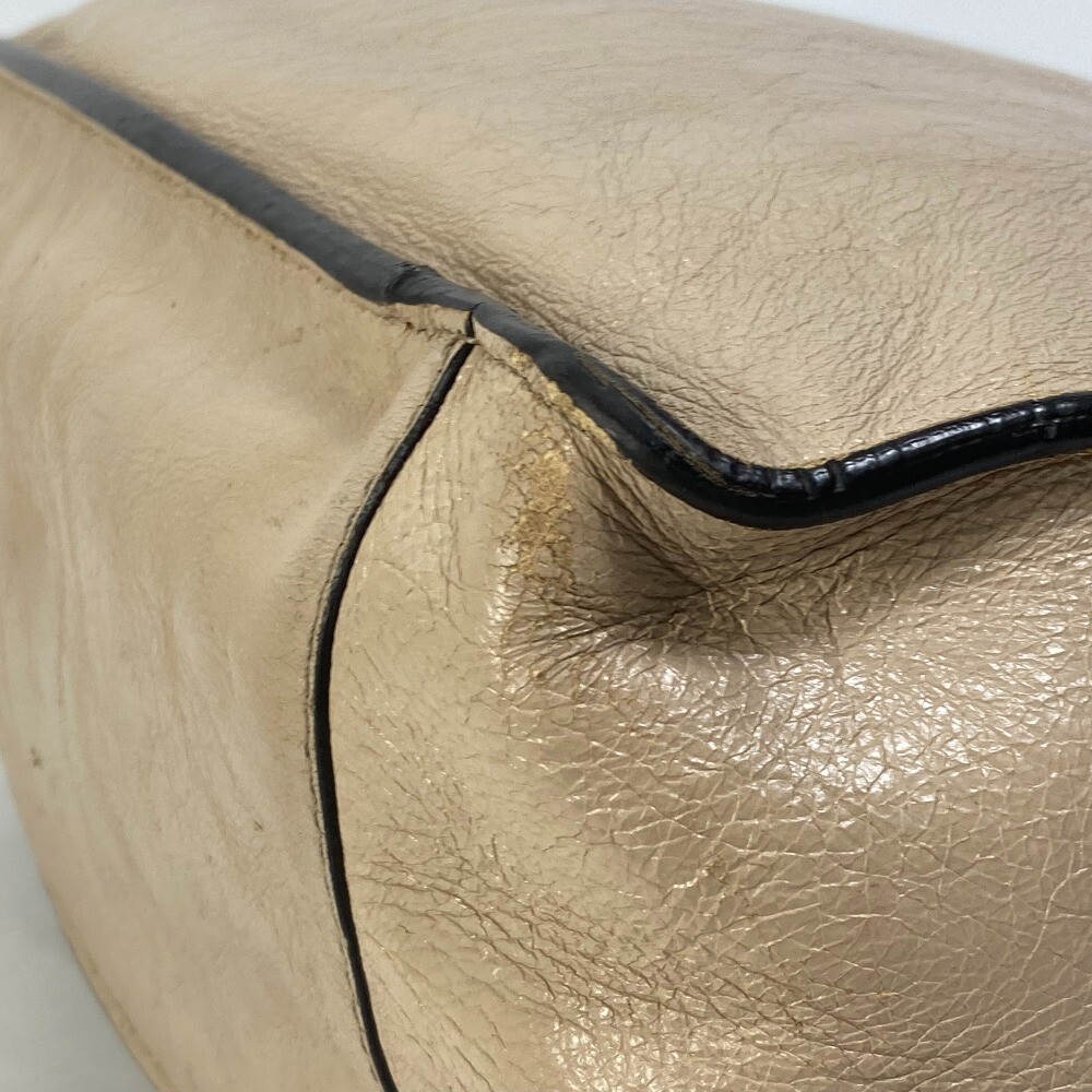 Fendi FFロゴ ハンドバッグ ブラウン/ホワイト FENDI 8BT303 Zucca Hand Bag FLIP large FF logo strap 2WAY