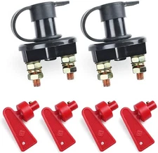 2 PCS Battery Isolator Disconnect Switch Power Kill Switch for Marine Car Boat