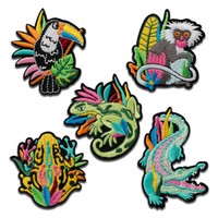 Dschungeltiere Set 5 StüCk - AufnäHer, BüGelbild, AufbüGler, Patches