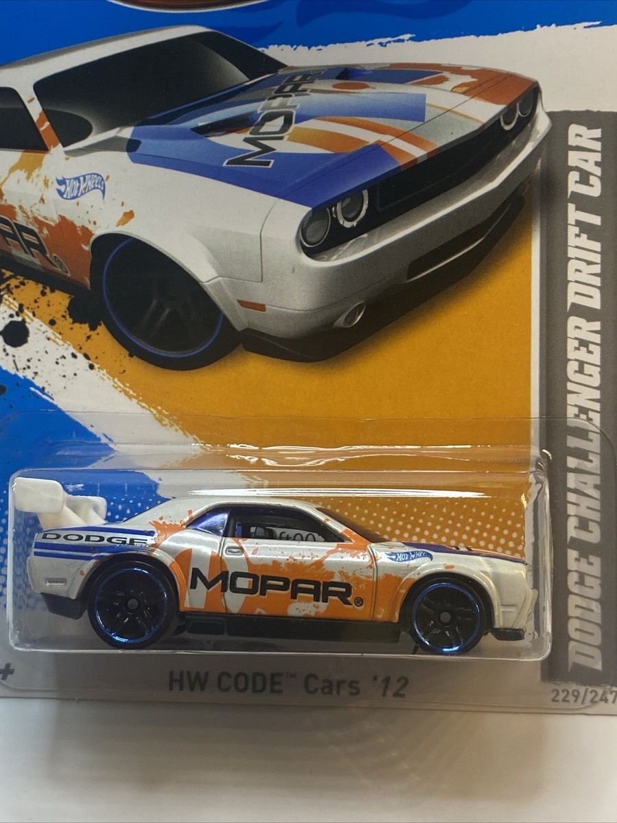 Hot Wheels HW CODE CARS '12 ~ DODGE CHALLENGER DRIFT CAR (White