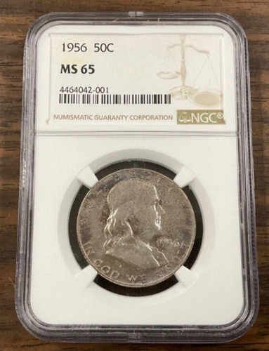 1956 Franklin Half dollar - NGC MS65 - Awesome Toning