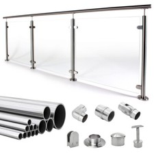 Balustrade Glass Panel 10mm Tough / Stainless Steel Post Decking Railing Clamps